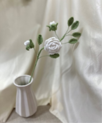 Camellia Crochet Flower Stem