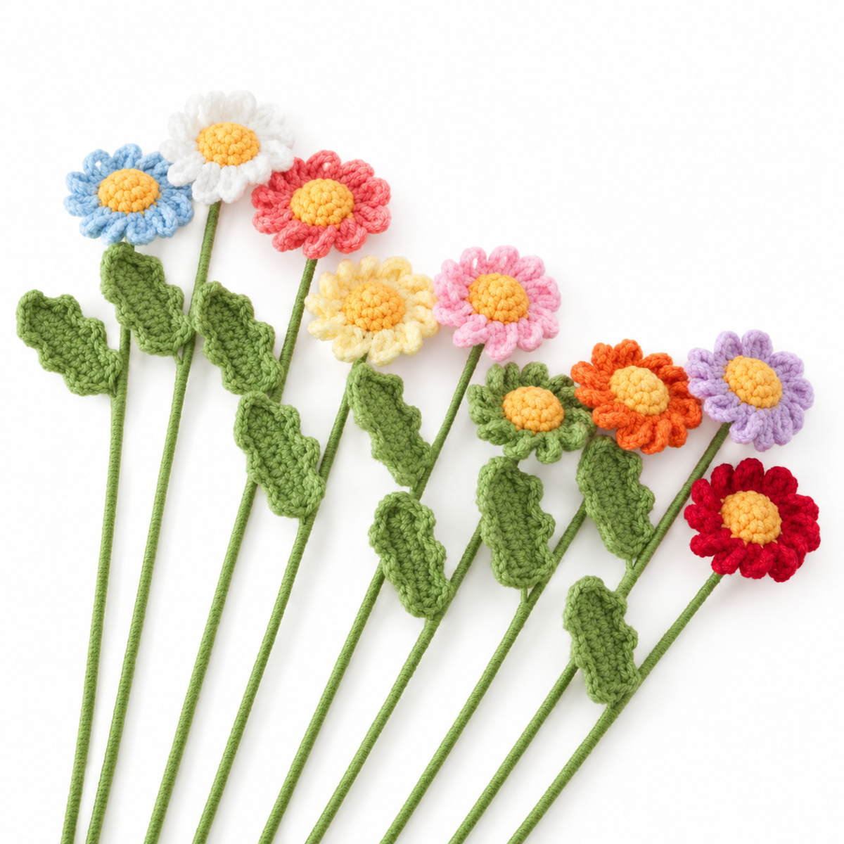 Crochet Daisy Flower Stem CF-018