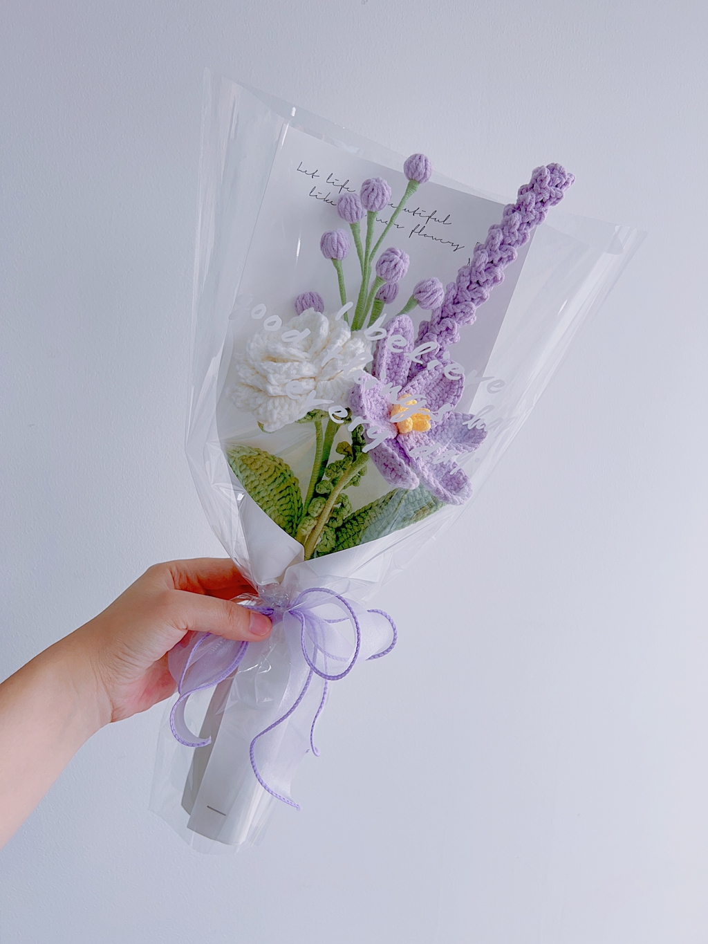 Lavender Crochet Flower Stem CF-030