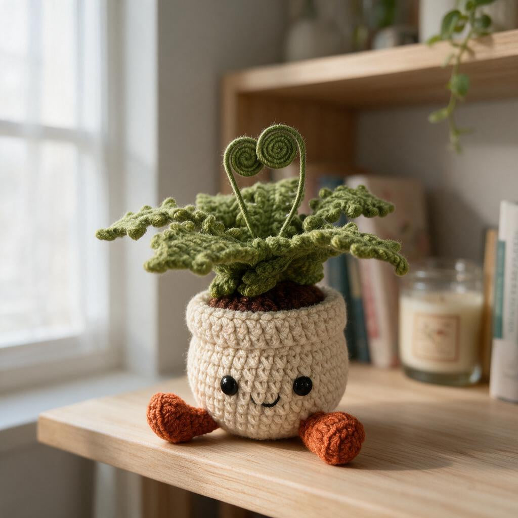 Crochet Fern Smile Pot
