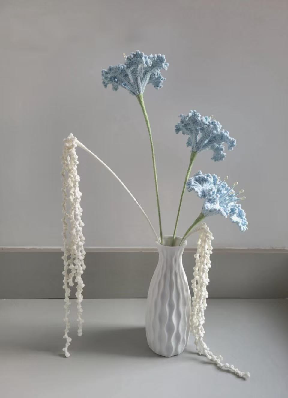 Love-Lies-Bleeding Crochet Flower Stem CL-009