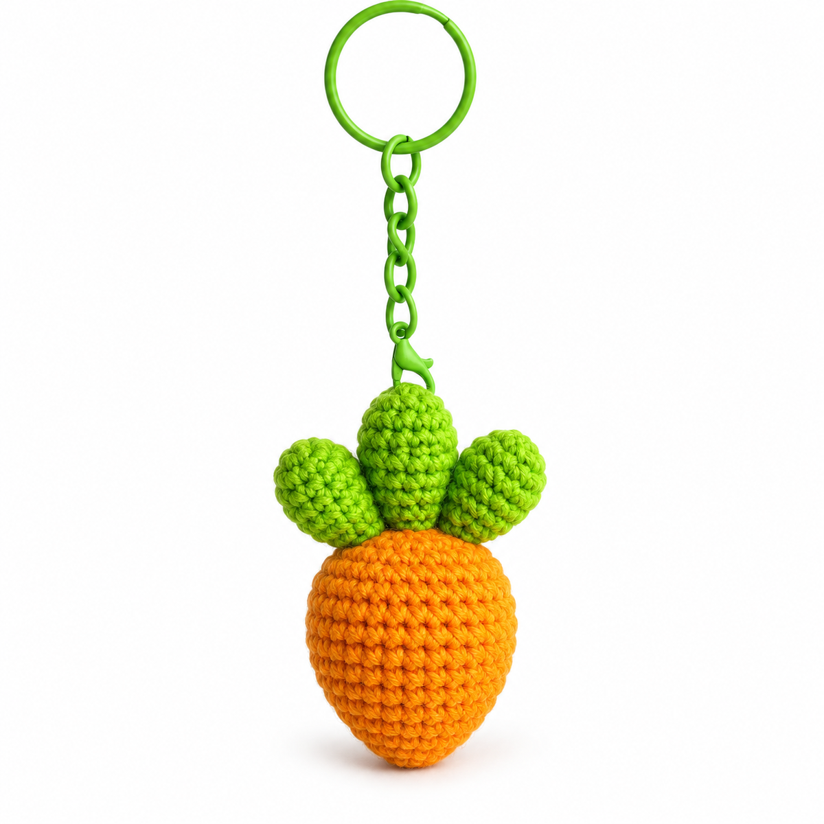 Crochet Chubby Carrot Keychain