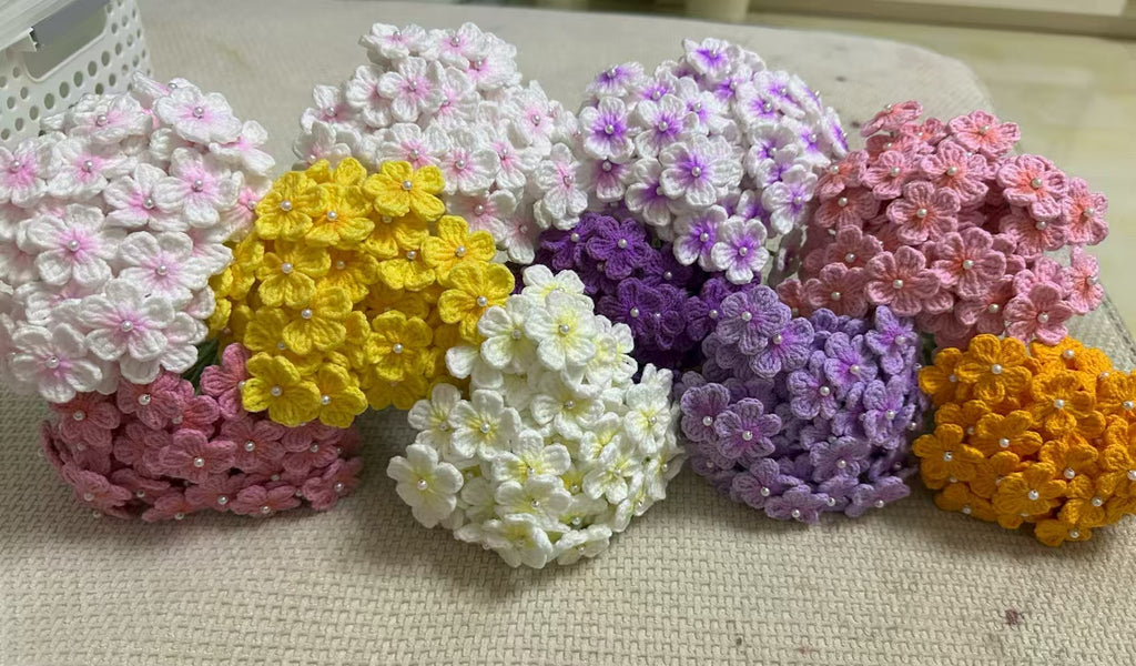 Forget me not Crochet Flower Stem CF-048