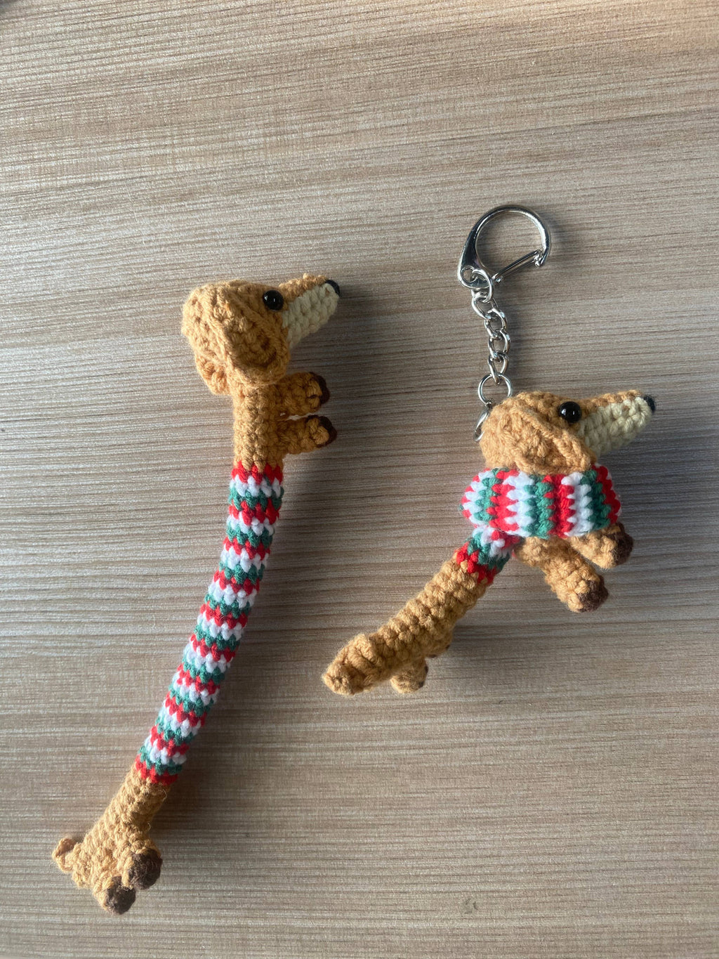 Crochet Dachshund Keychain