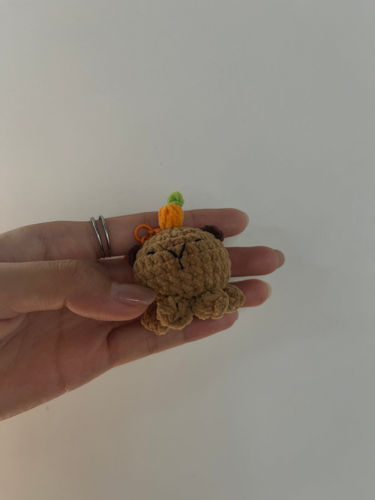 Crochet Octopus Capybara Keychain
