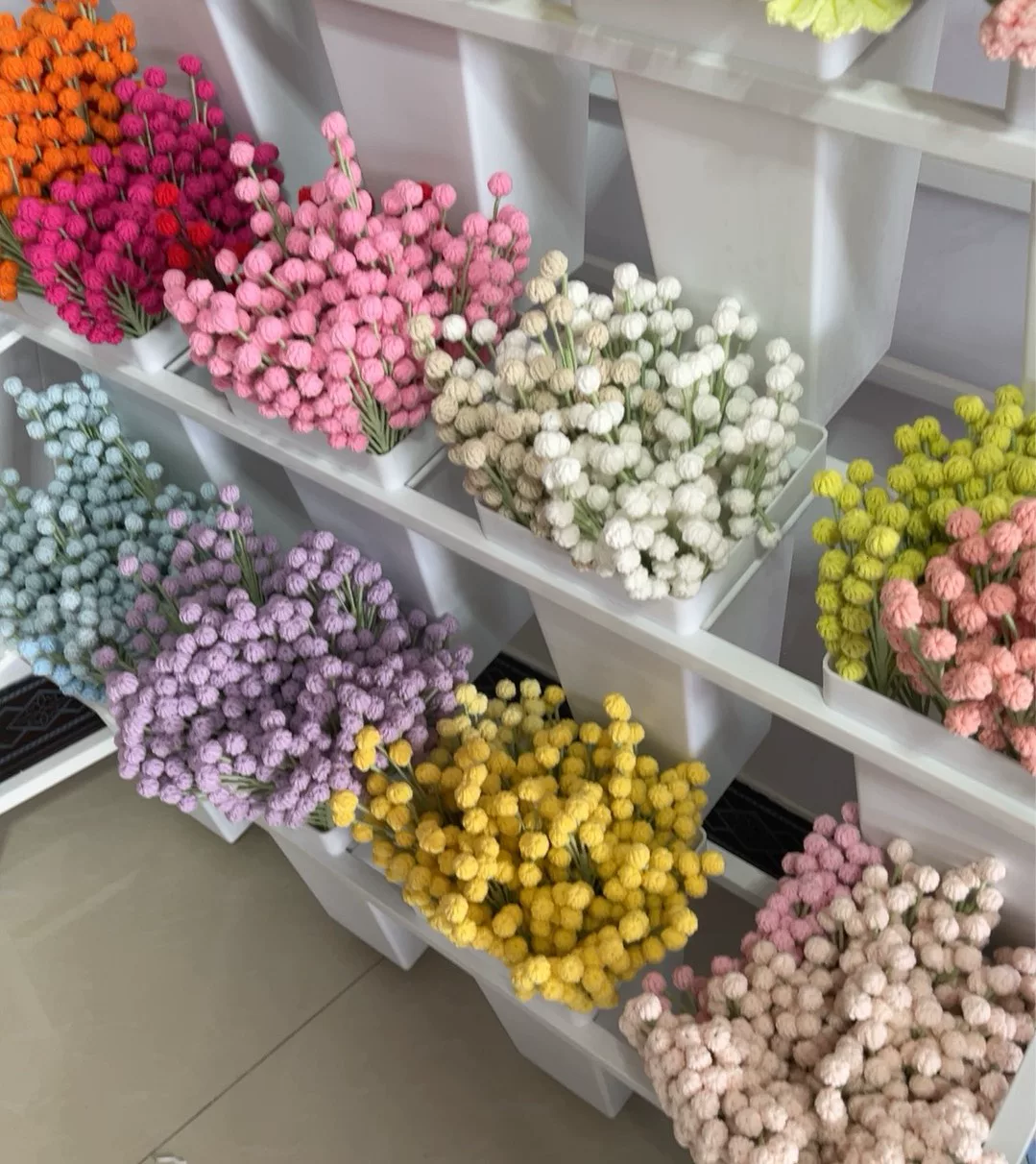 Snowberry Crochet Flower Stem CF-046
