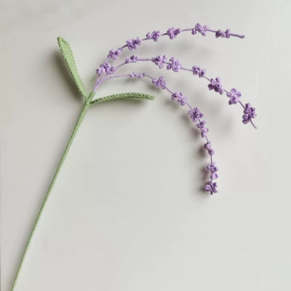 Large Lavender Crochet Flower Stem CF-031