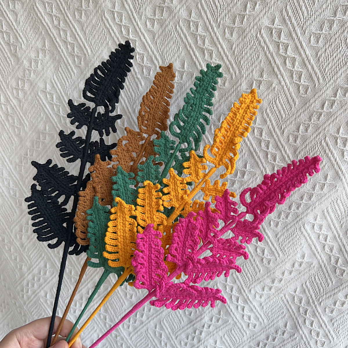 Fern Crochet Flower Stem CL-007