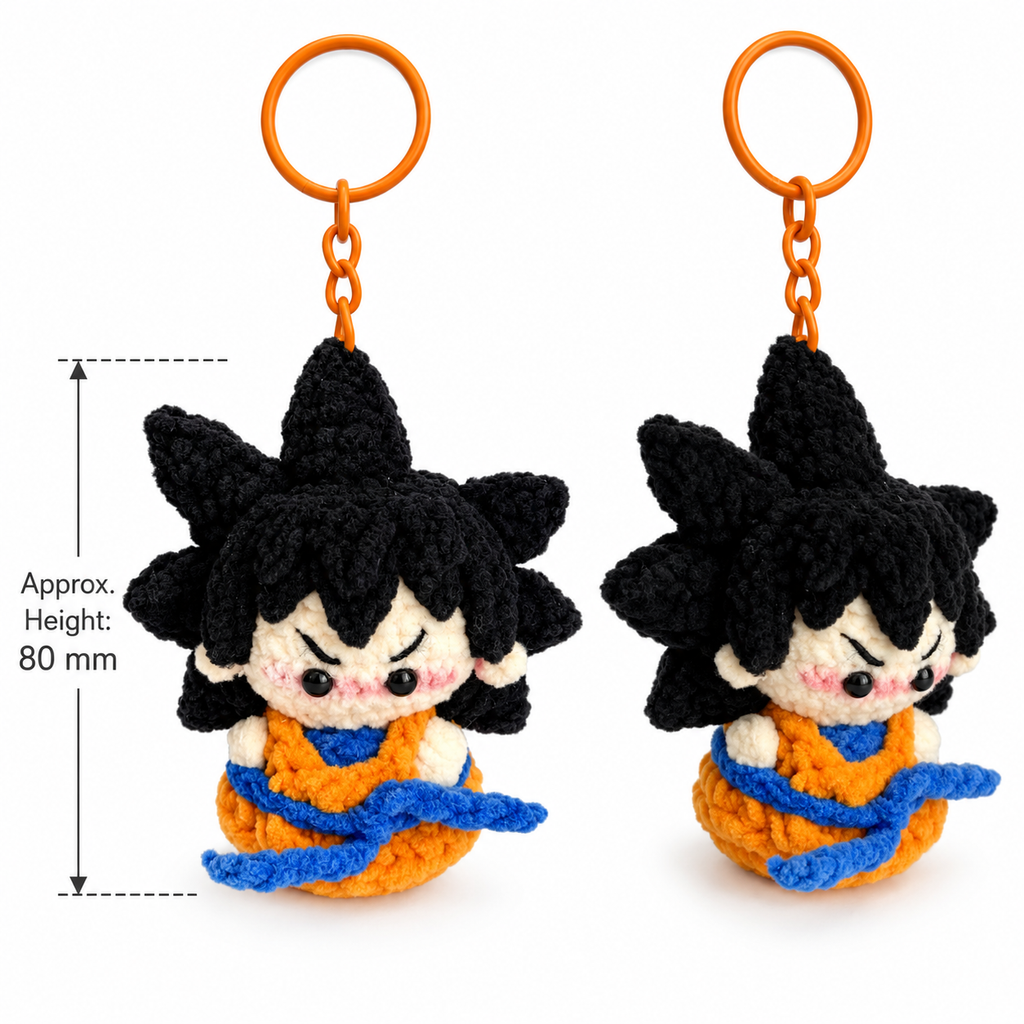 Dragon Ball Son Goku Crochet Keychain