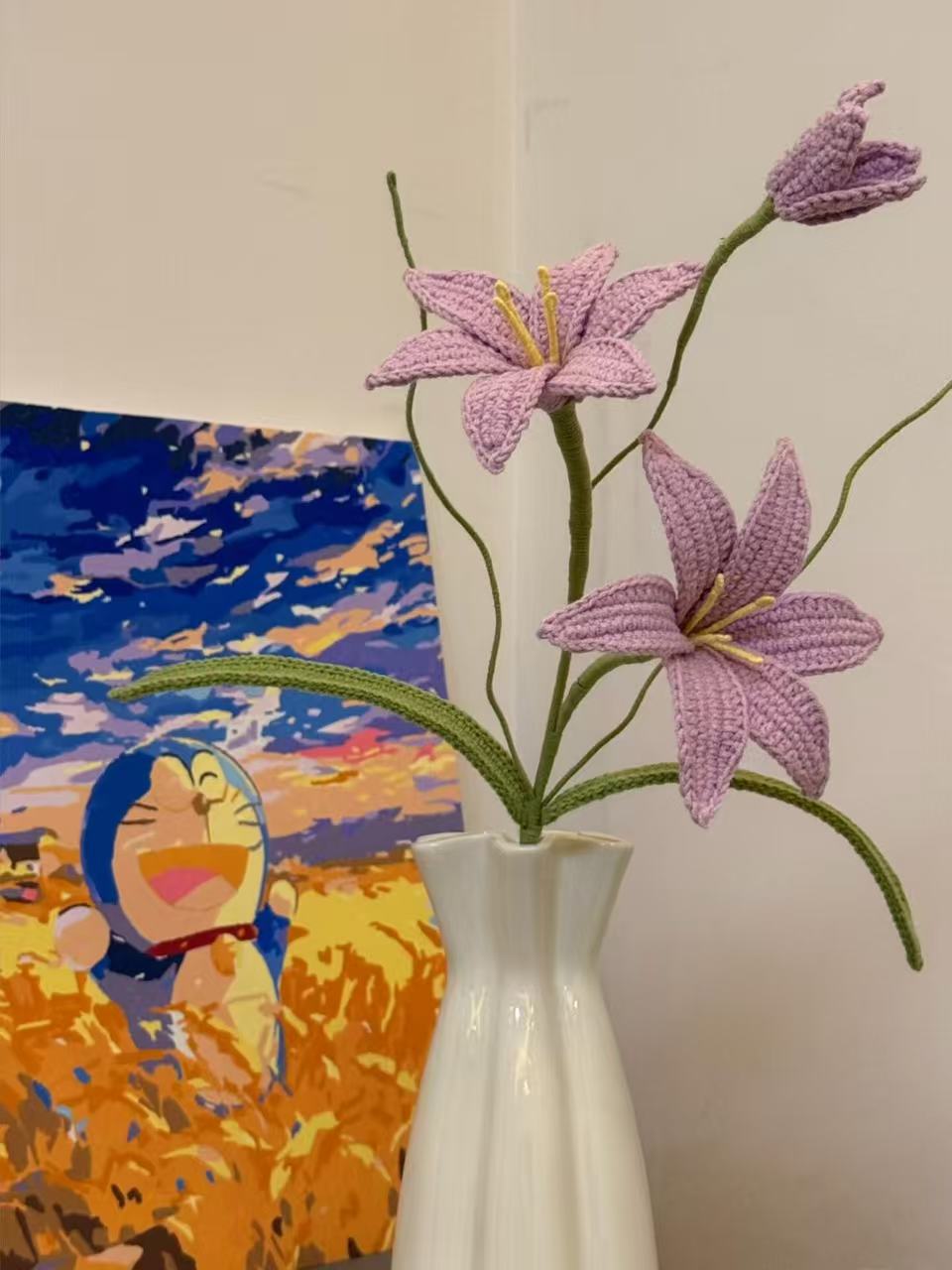 Rain Lily Crochet Flower Stem CF-023