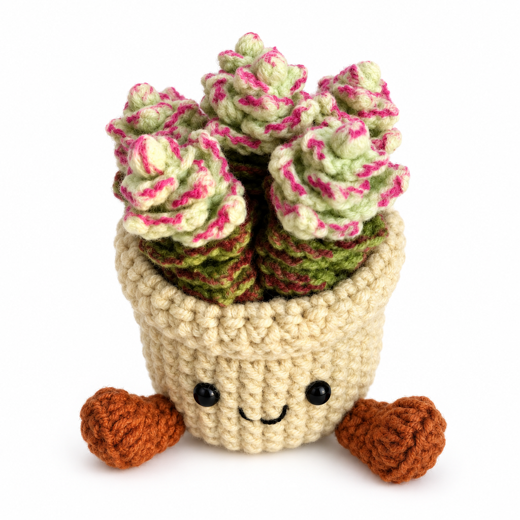 Crochet String of Buttons Pot