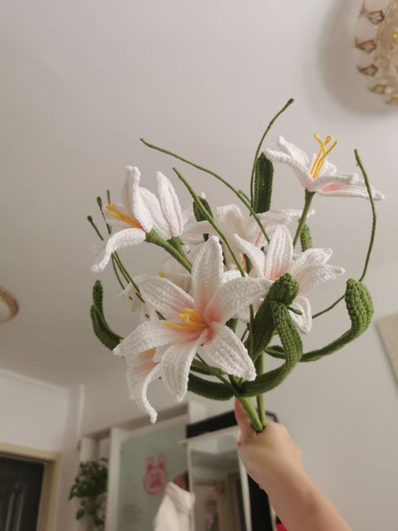 Rain Lily Crochet Flower Stem CF-023