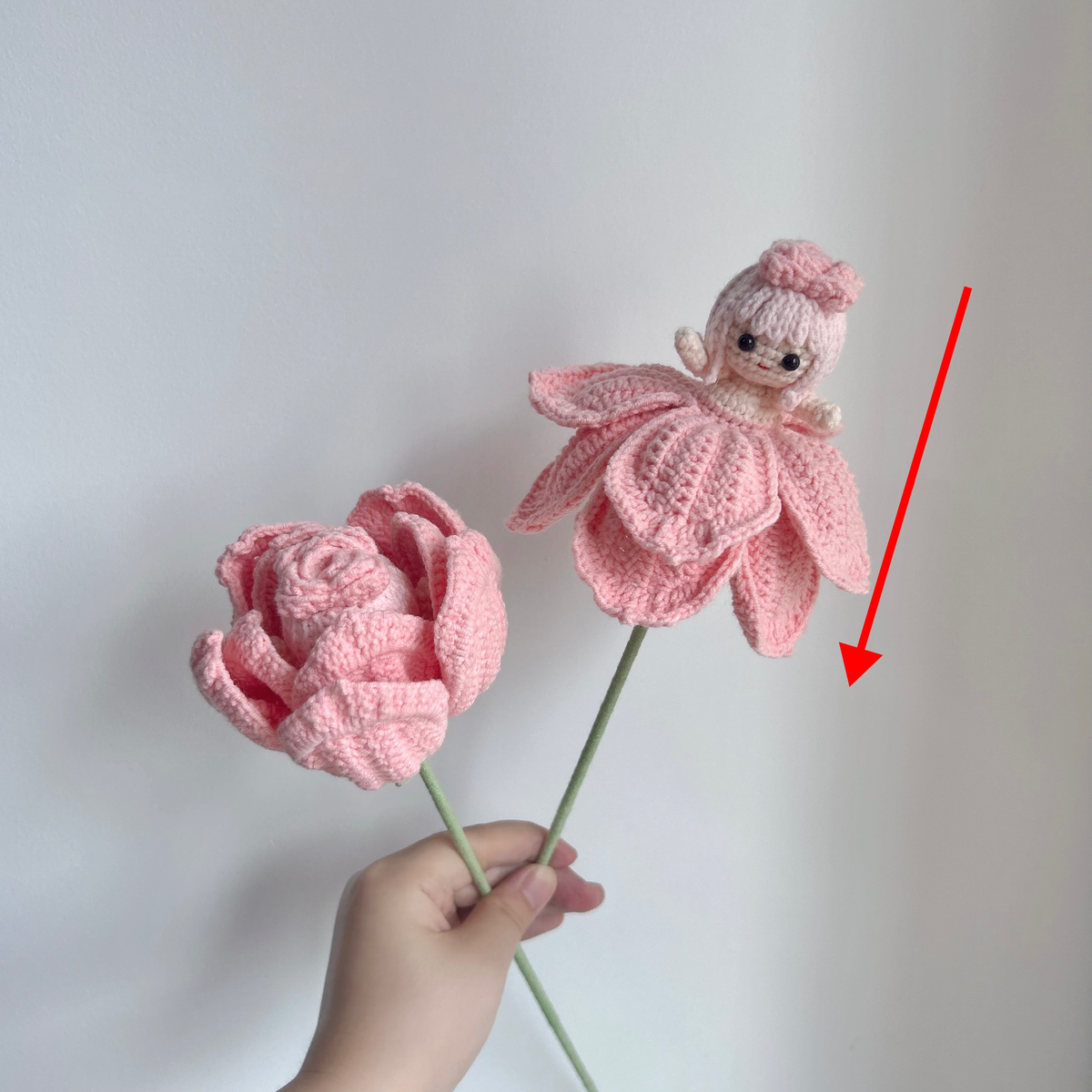 Tulip Fairy Crochet Flower Stem