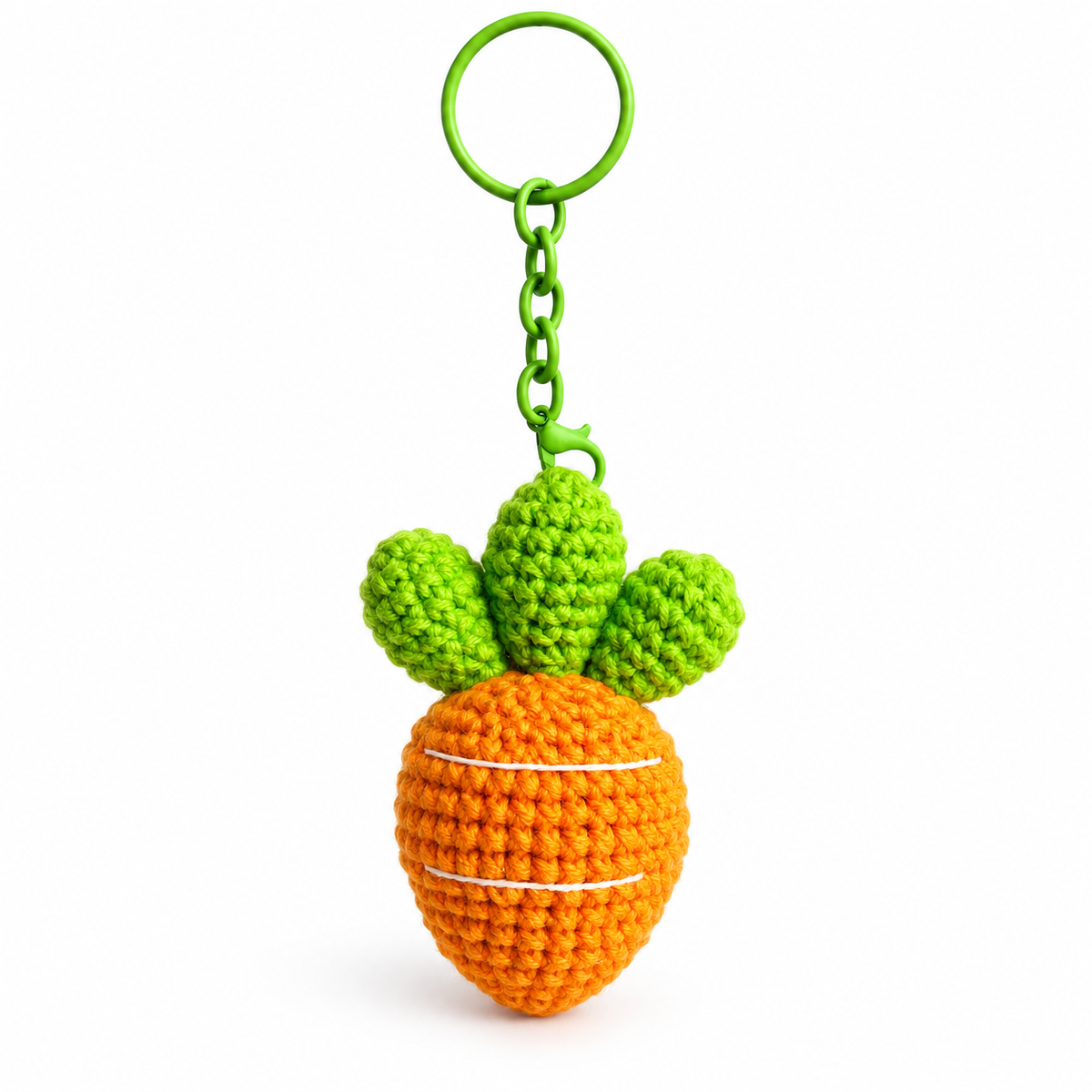 Crochet Chubby Carrot Keychain