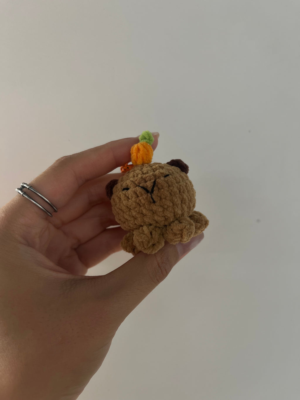 Crochet Octopus Capybara Keychain