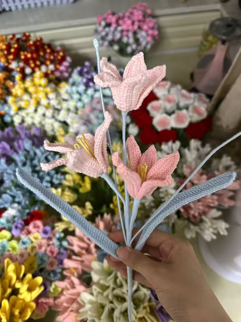 Rain Lily Crochet Flower Stem CF-023