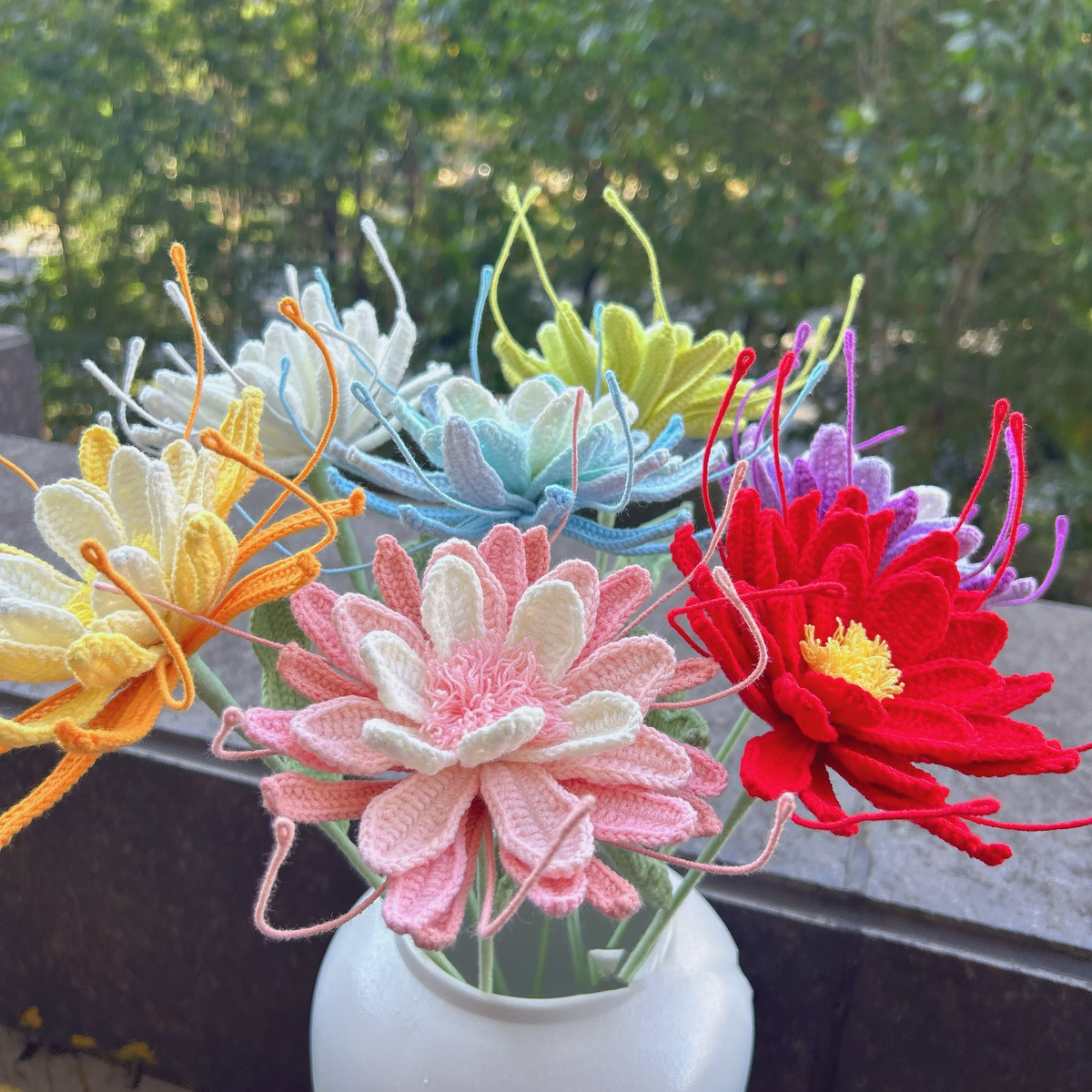 Large Epiphyllum Crochet Flower Stem