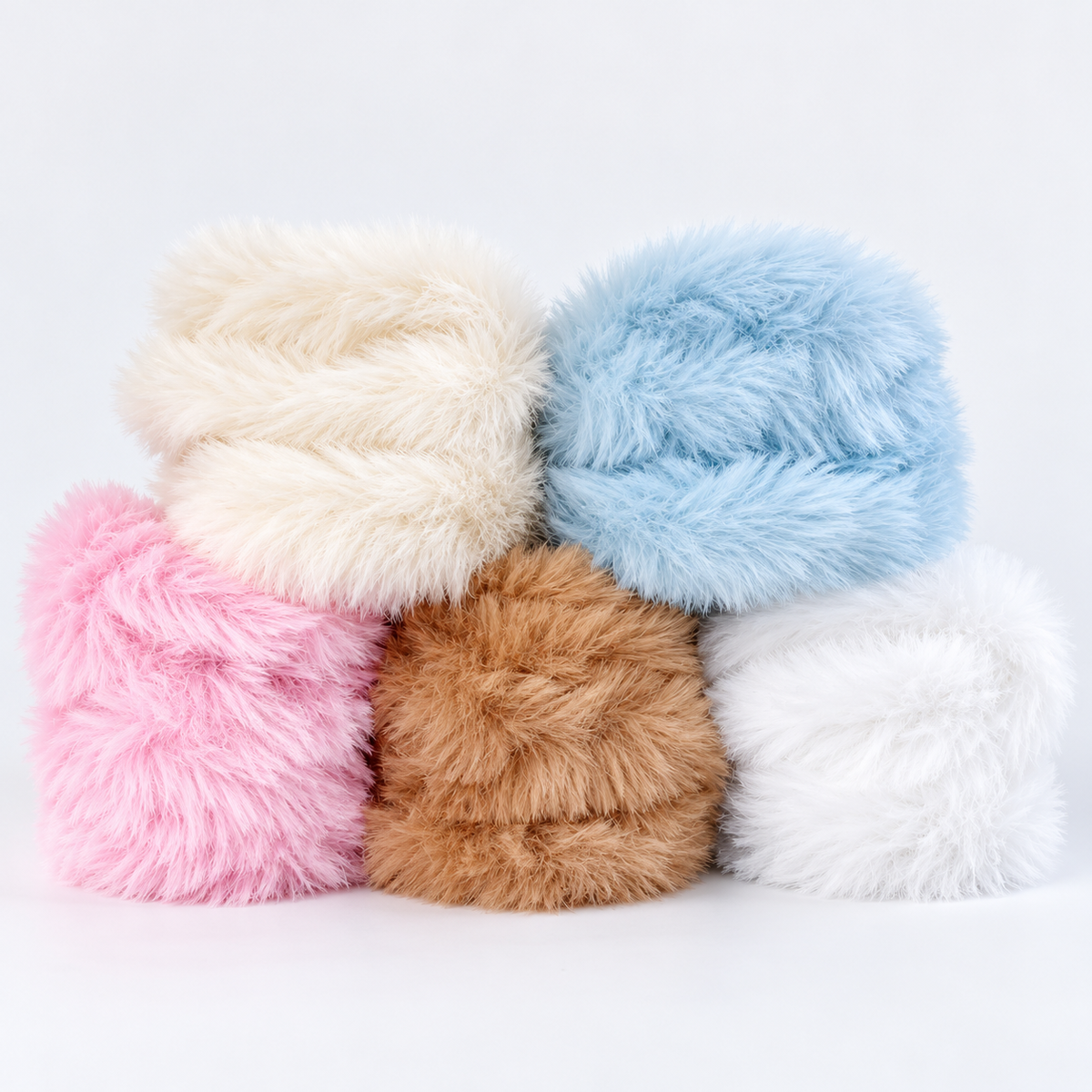 20mm×100cm Faux Fur Pipe Cleaners Soft Fluffy Craft Supplies 39 Colors