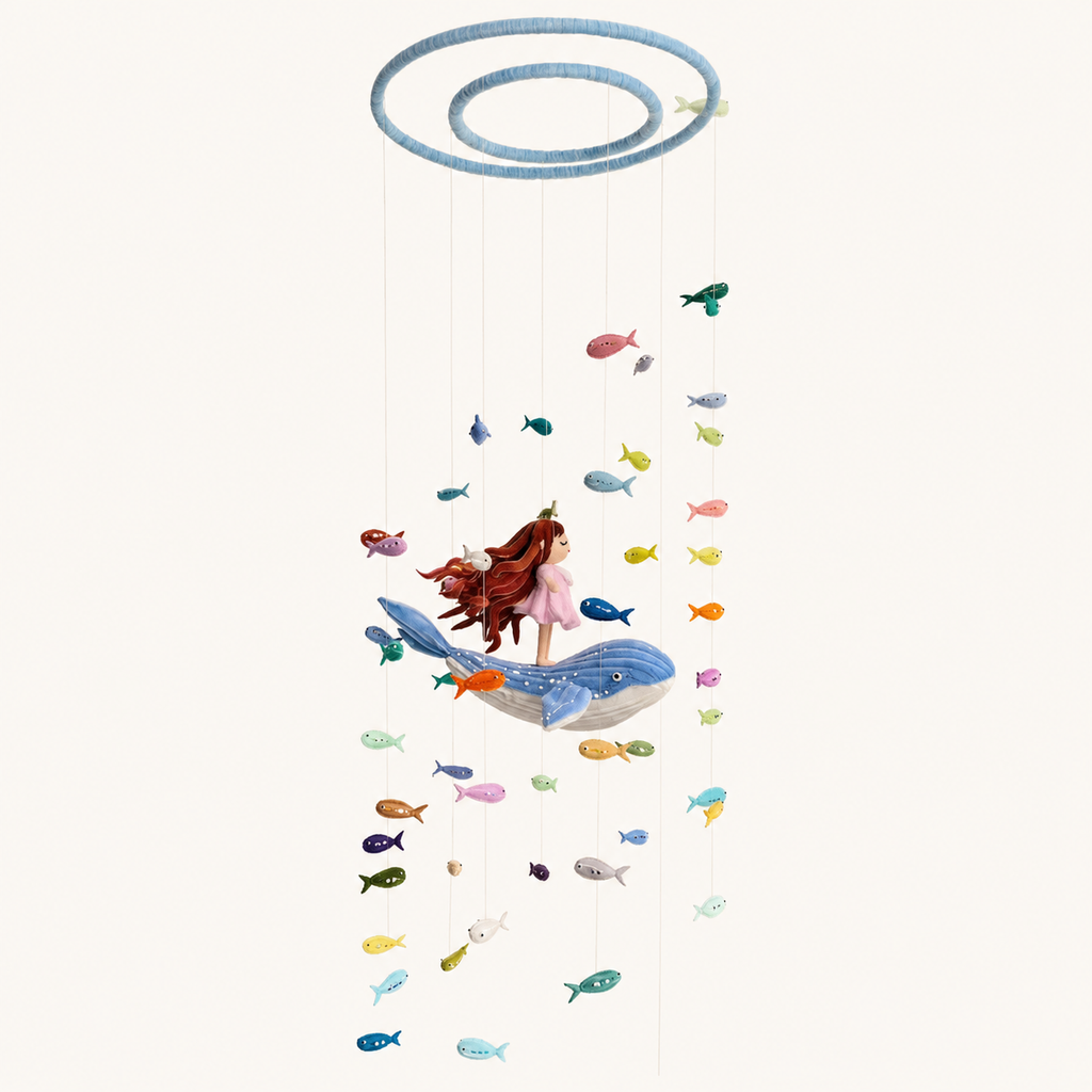 Ocean Baby Mobile DIY Kit | Handmade Pipe Cleaner Wind Chime Nursery Decor