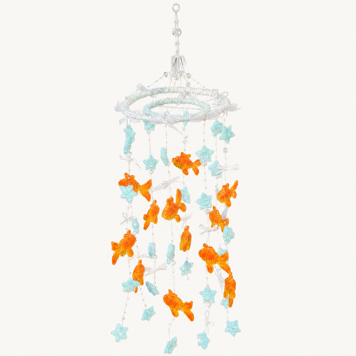 Goldfish Mobile, Handmade Hanging Decor, Playful Koi Ornament, Dreamy Room Accent