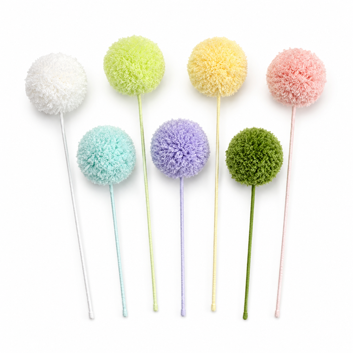 Yarn Bud Crochet Flower Stem