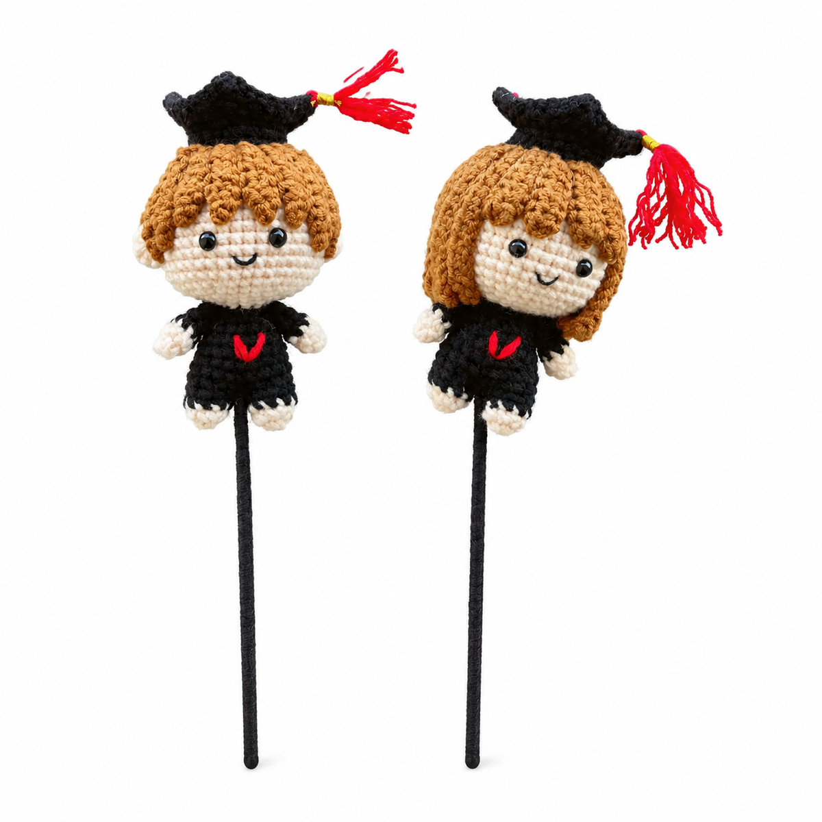Graduation Doll Crochet Flower Stem
