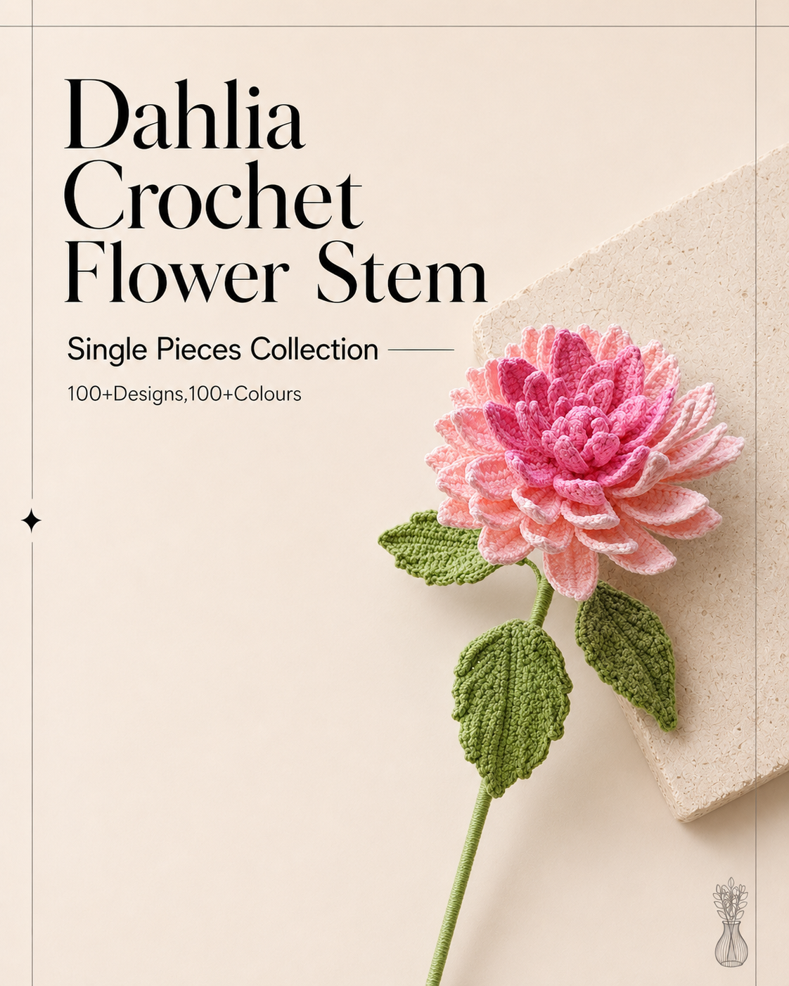 Dahlia Crochet Flower Stem