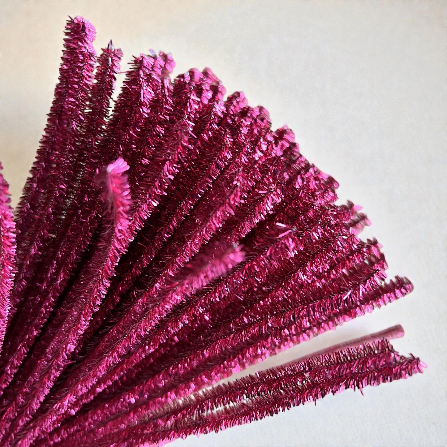 100Pcs 6mm Glitter Pipe Cleaners Sparkly Chenille Stems 30cm 22 Colors