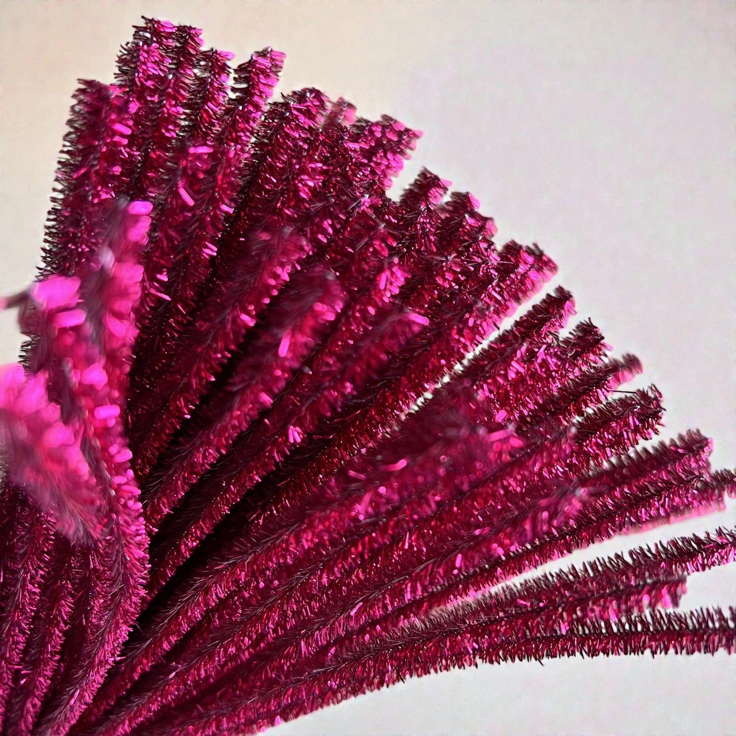 100Pcs 6mm Glitter Pipe Cleaners Sparkly Chenille Stems 30cm 22 Colors