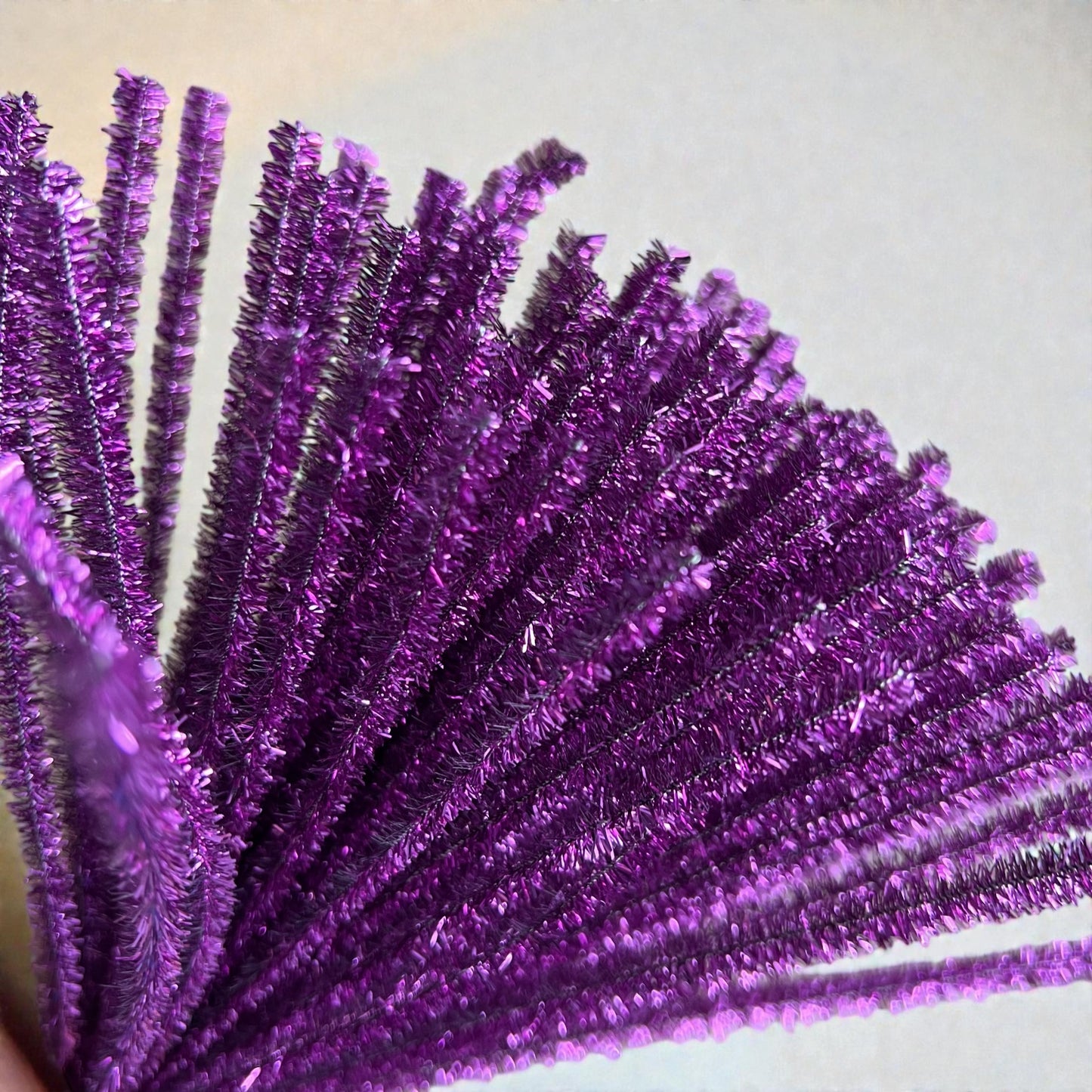 100Pcs 6mm Glitter Pipe Cleaners Sparkly Chenille Stems 30cm 22 Colors