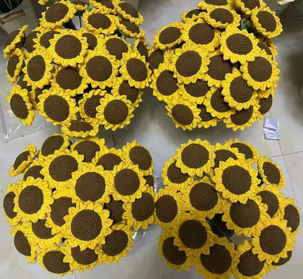 Sunflower Crochet Flower Stem CF-011