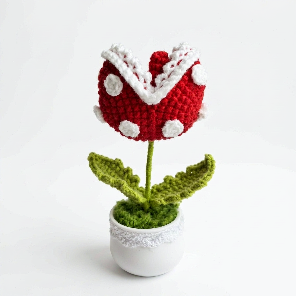 Crochet Spotted Bite Bloom Pot
