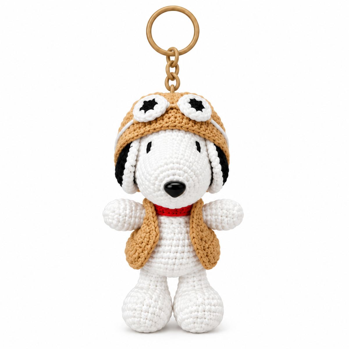 Snoopy Crochet Character Keychain