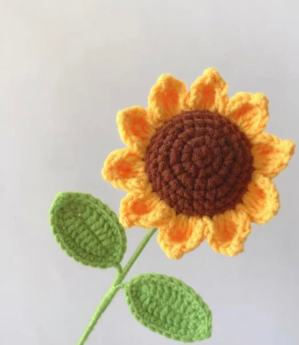 Sunflower Crochet Flower Stem CF-011