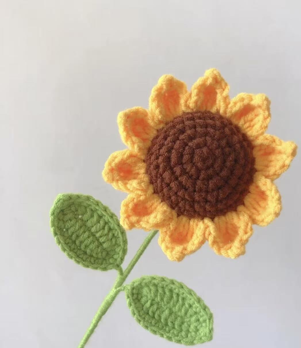 Sunflower Crochet Flower Stem CF-011