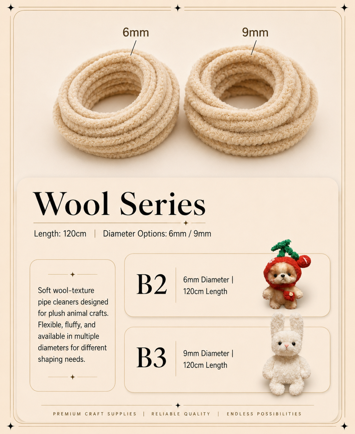 ANIMAL CRAFT PIPE CLEANER SAMPLE PACK