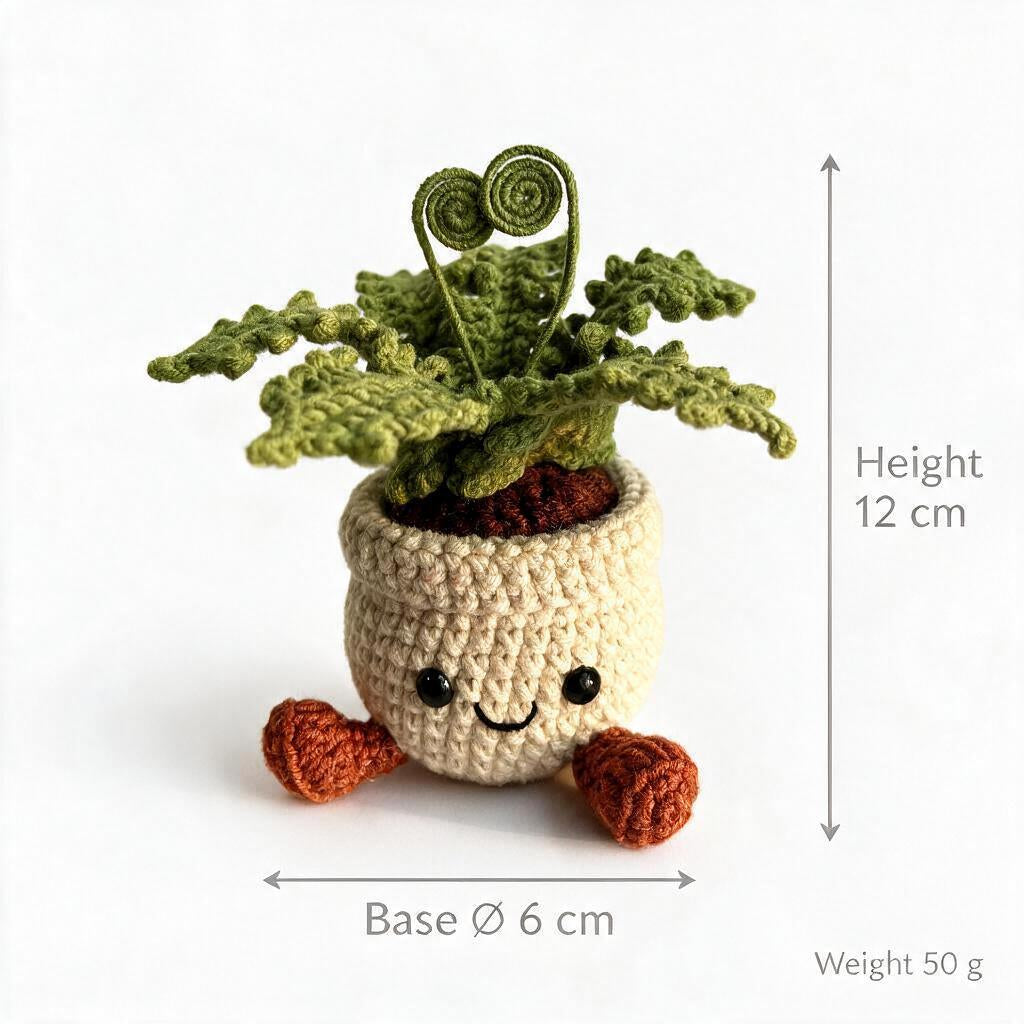 Crochet Fern Smile Pot