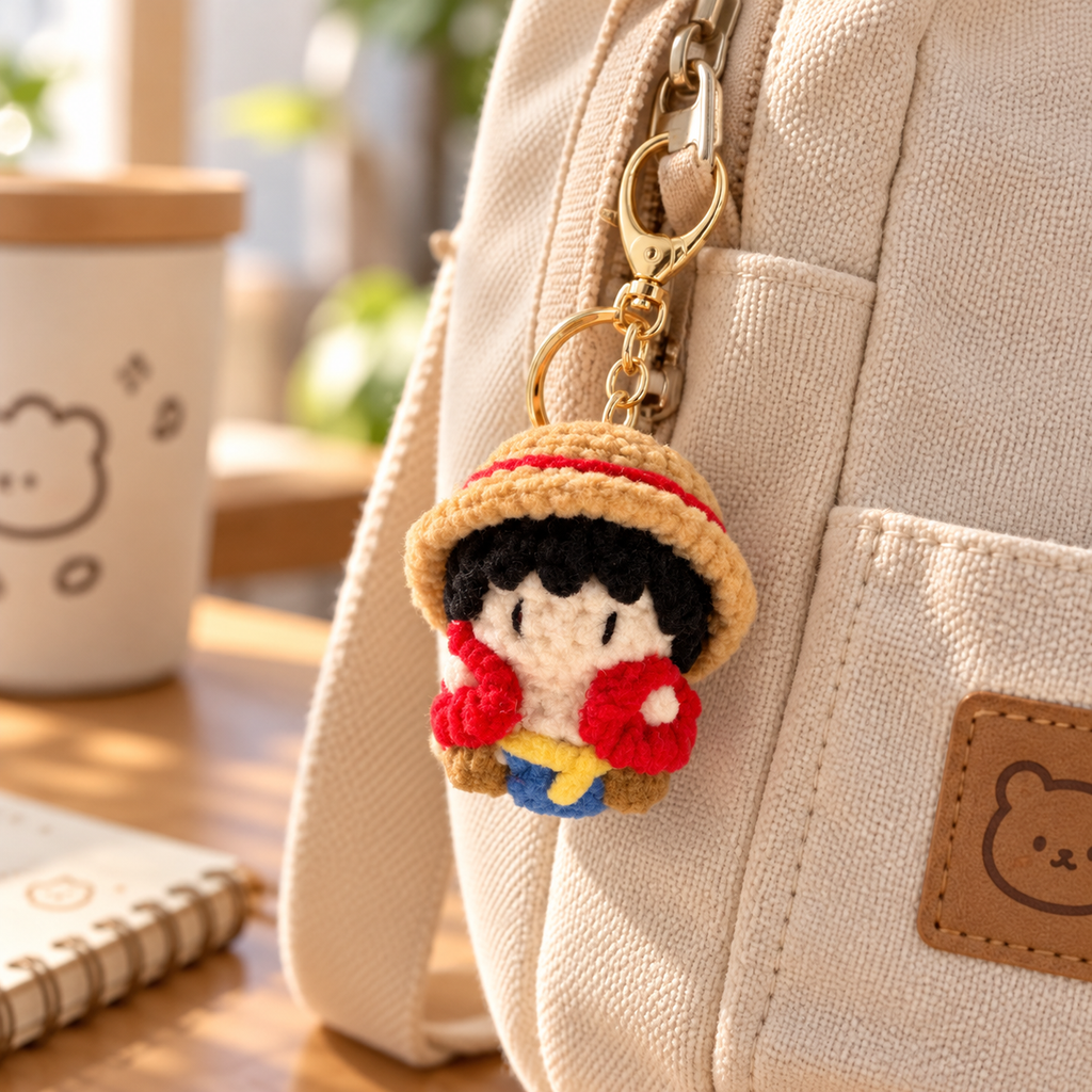 One Piece Crochet Character Keychains