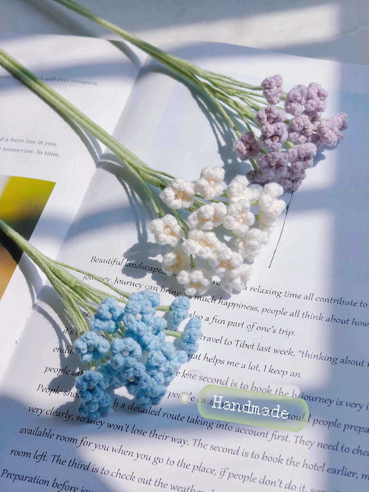 Baby Breath Crochet Flower Stem