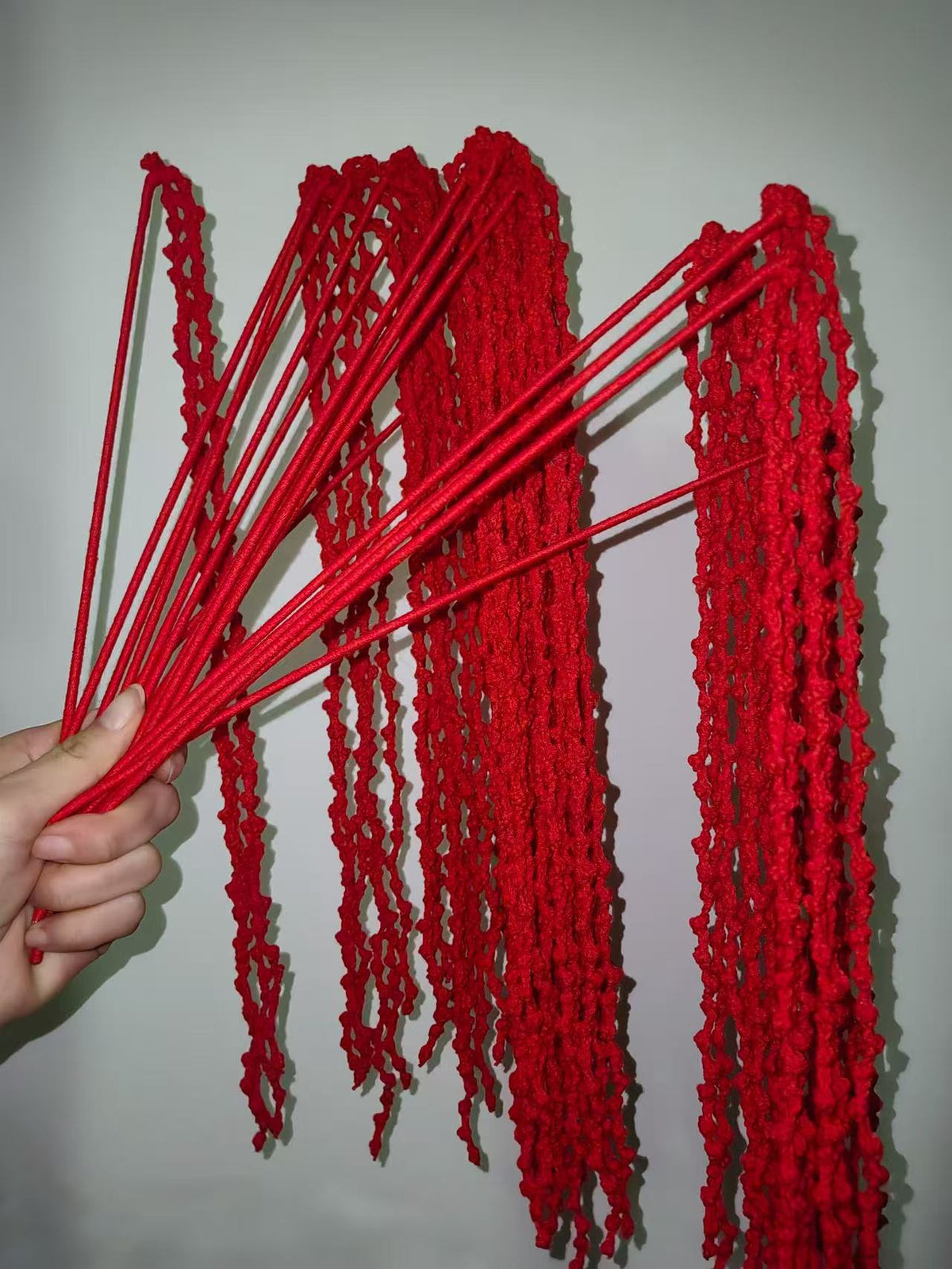 Love-Lies-Bleeding Crochet Flower Stem CL-009