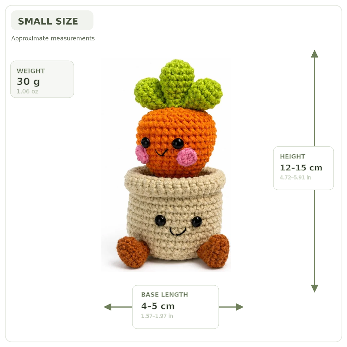 Crochet Carrot Smile Pot