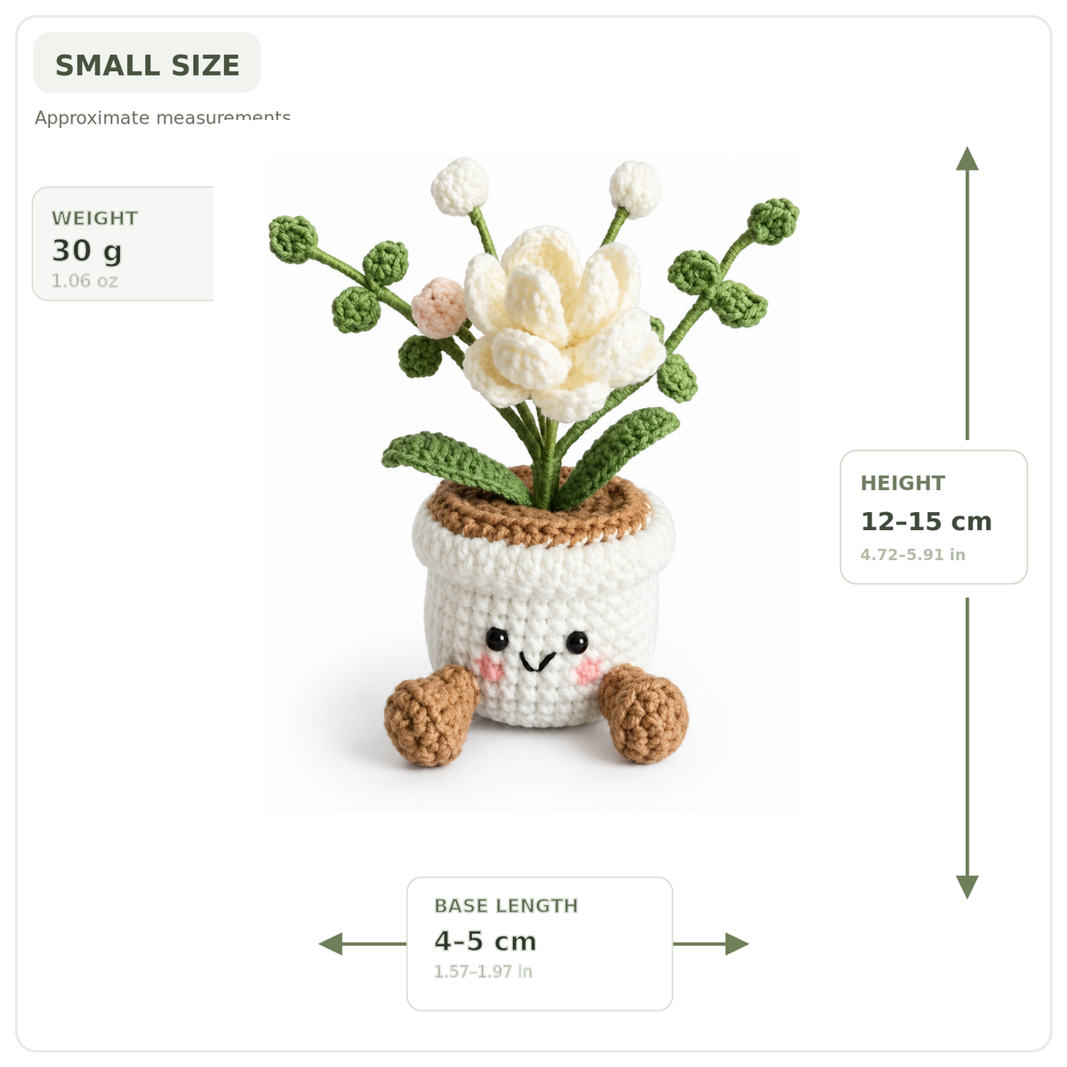 Crochet Gardenia Smile Pot