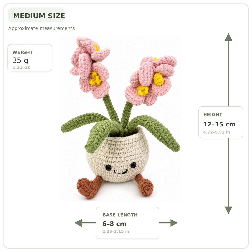 Crochet Orchid Smile Pot
