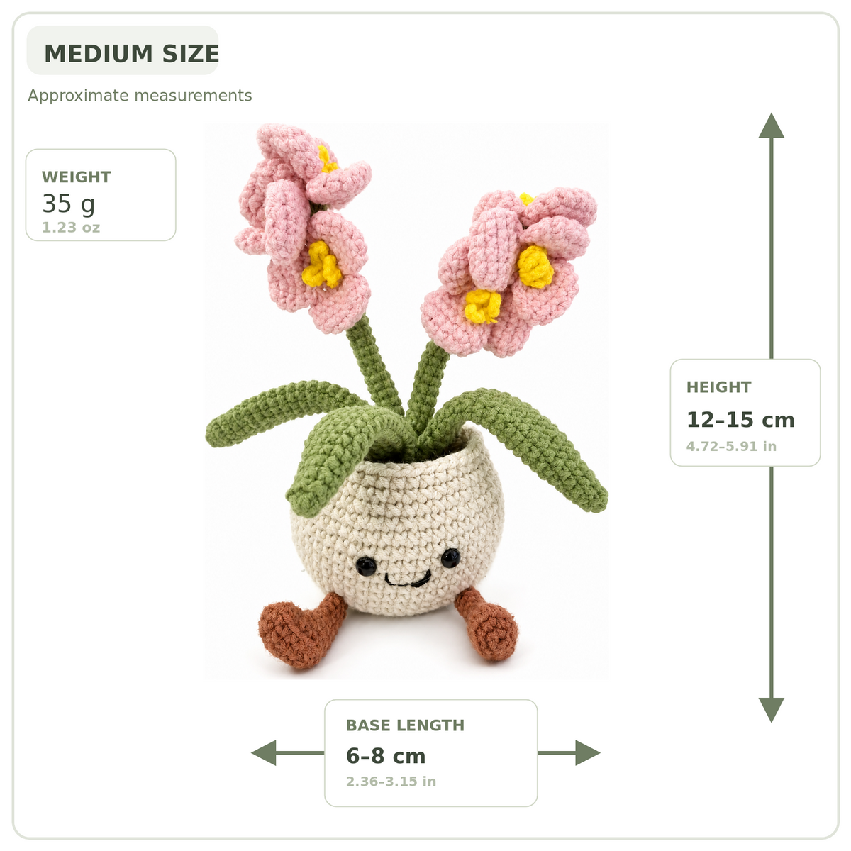 Crochet Orchid Smile Pot