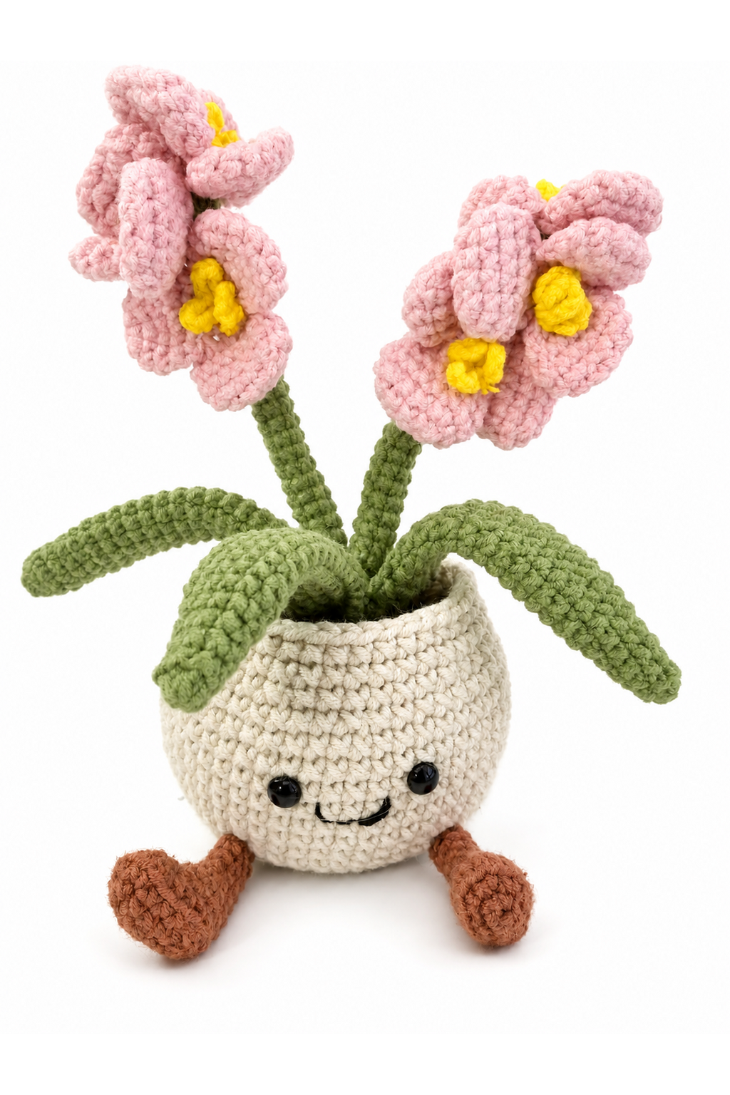 Crochet Orchid Smile Pot