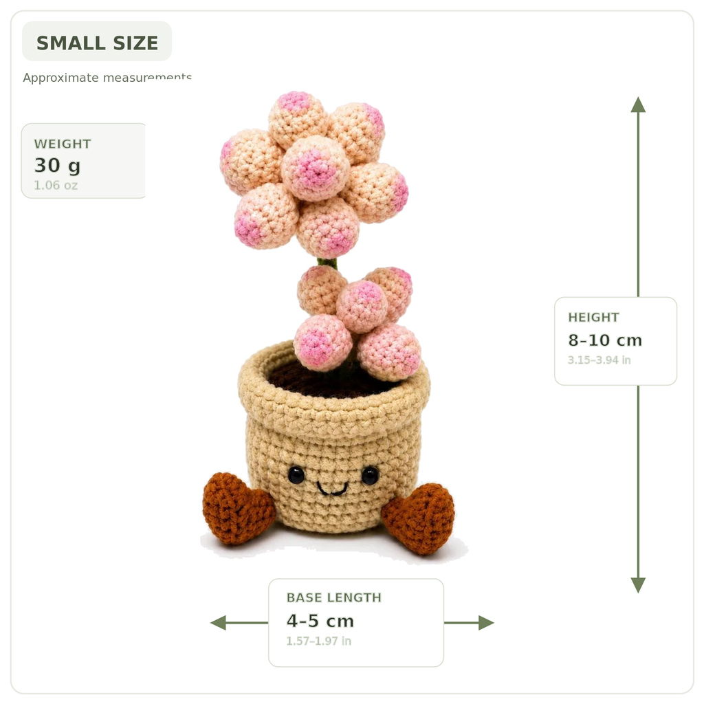 Crochet Blossom Ball Smile Pot