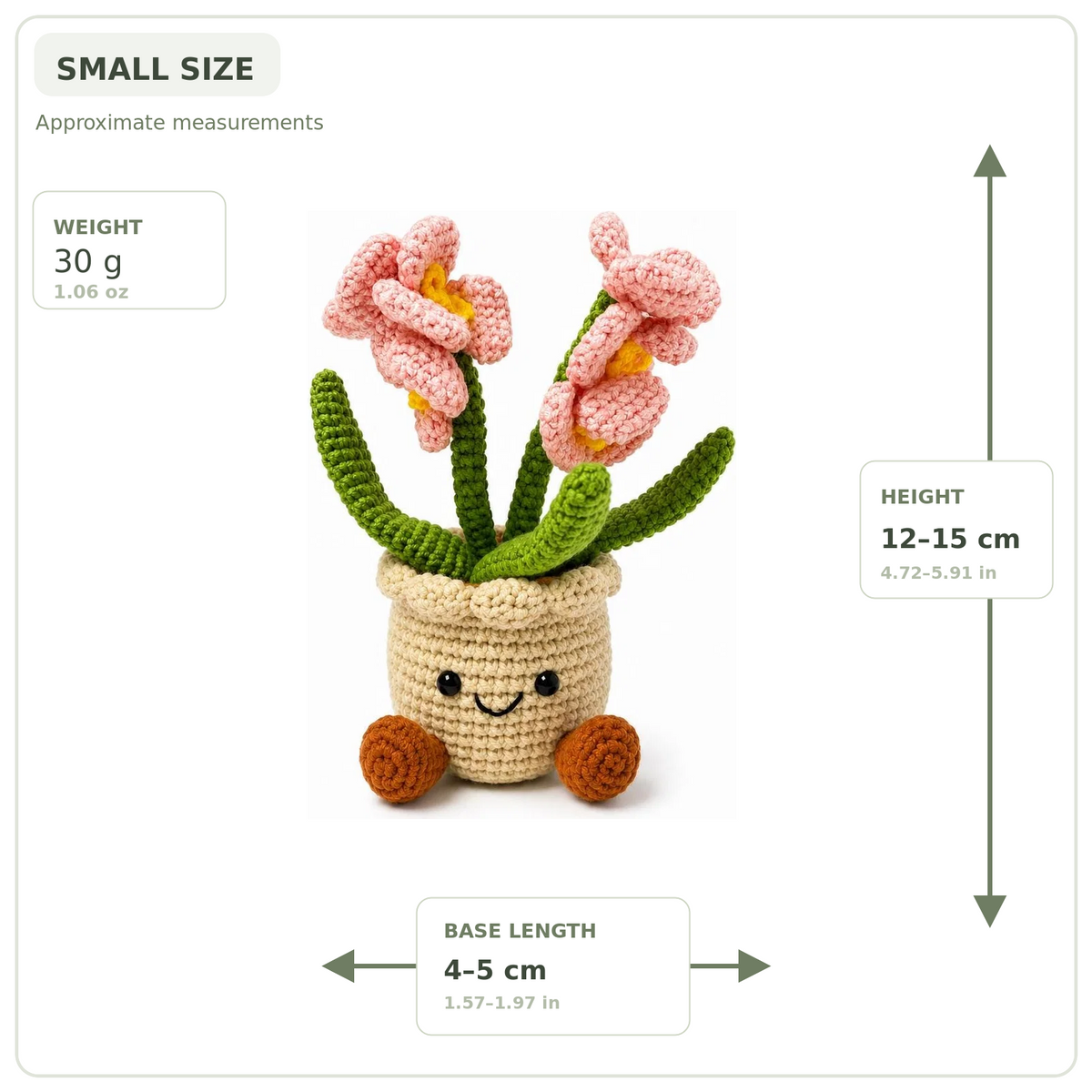 Crochet Orchid Smile Pot
