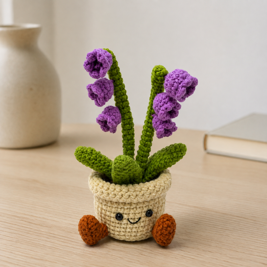 Crochet Small Lily of the Valley Pot