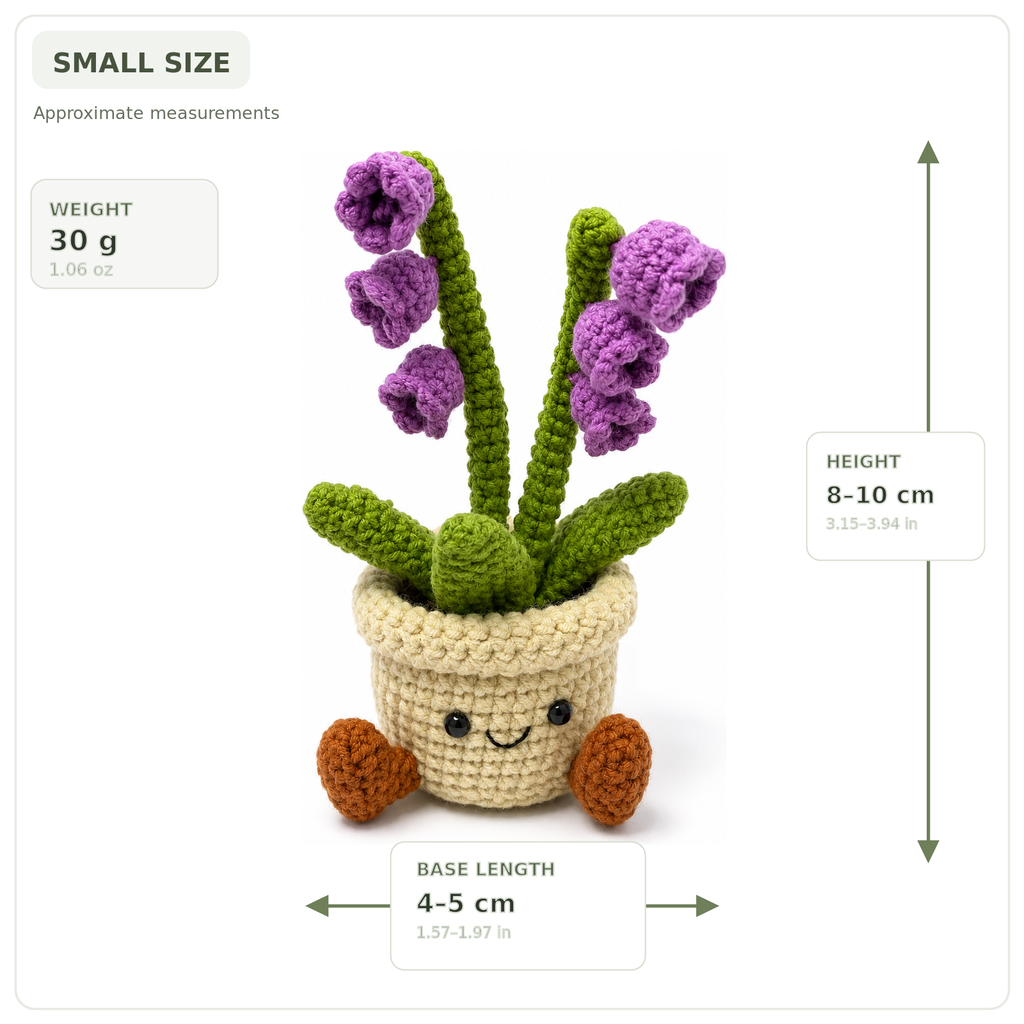 Crochet Small Lily of the Valley Pot
