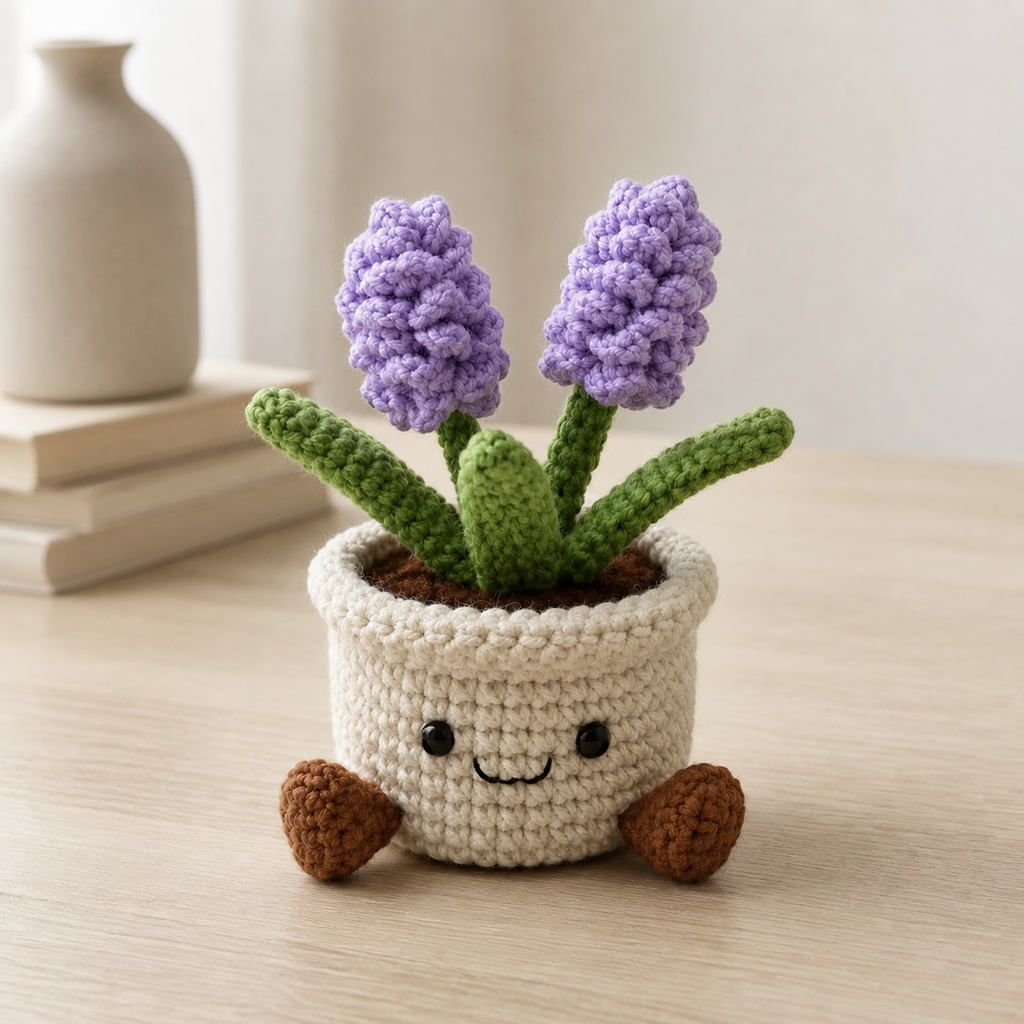 Crochet Hyacinth Smile Pot